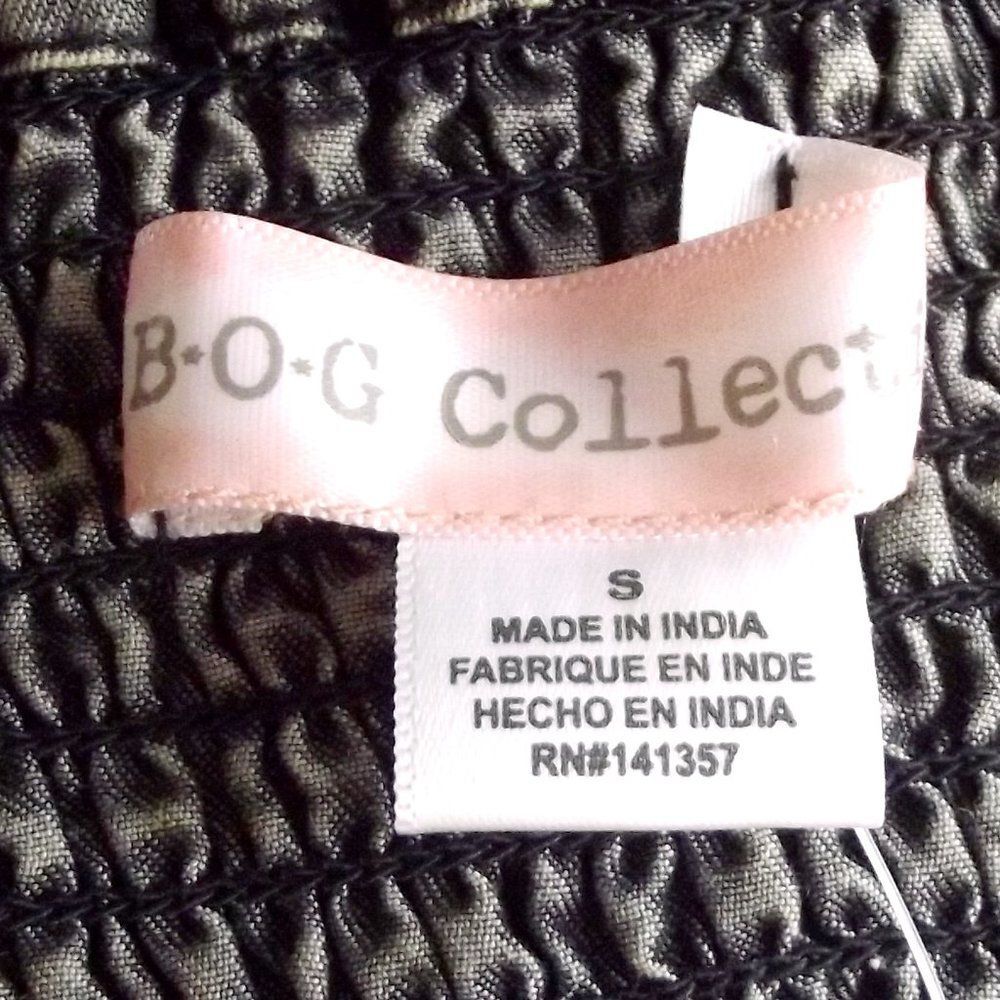 new BOG Collective Jumpsuit, S, Faded Black, Adj Wide Straps, Smocked upper - Picture 12 of 15